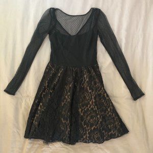 Black Lace Aqua Dress